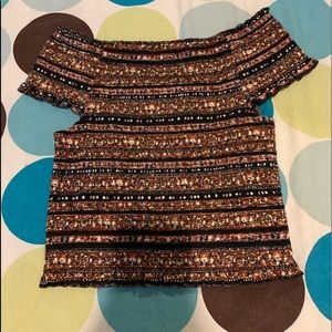 Off the shoulder crop top